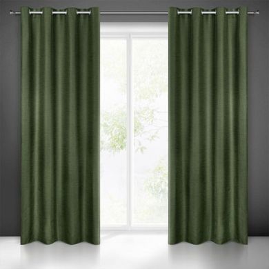 Eurofirany, zasłona zaciemniająca gotowa, Style, 140-250 cm, ciemnozielony