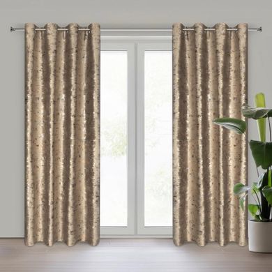 Eurofirany, zasłona zaciemniająca gotowa, Tami, 140-250 cm, brązowy