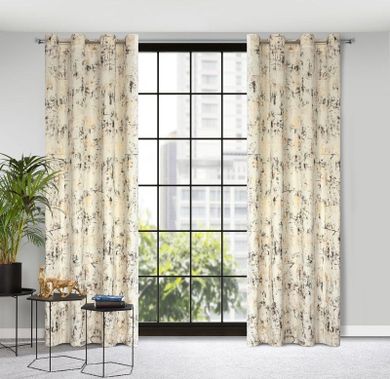 Eurofirany, zasłona zaciemniająca gotowa, Tonia, 140-250 cm, kremowy