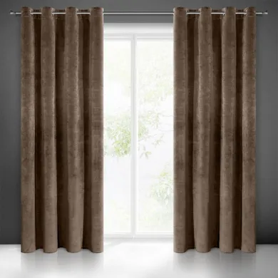 Eurofirany, zasłona zaciemniająca gotowa, Villa, 140-250 cm, brązowy