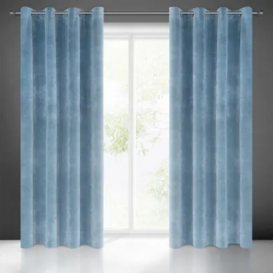 Eurofirany, zasłona zaciemniająca gotowa, Villa, 140-250 cm, niebieski