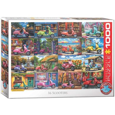 Eurographics, 16 Scooters by Chris Bigelow, puzzle, 1000 elementów