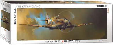 Eurographics, Samolot bojowy, Spitfire by Barrie A.F.C, puzzle panoramiczne, 1000 elementów