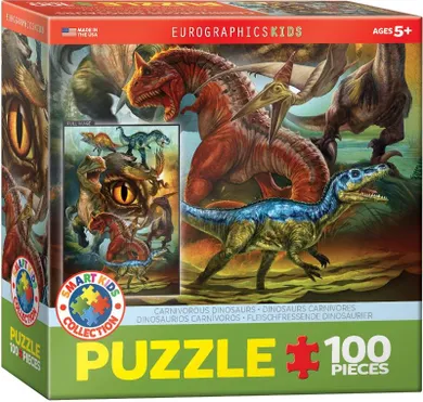 Eurographics, Smartkids, Carnivorous Dinosaurs, puzzle, 100 elementów