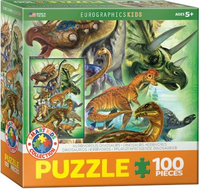 Eurographics, Smartkids, Herbivorous Dinosaurs, puzzle, 100 elementów