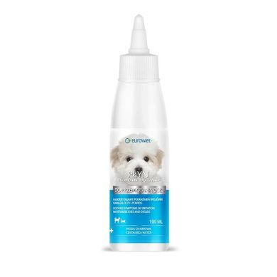 Eurowet, płyn do przemywania oczu dla psa i kota, 100 ml