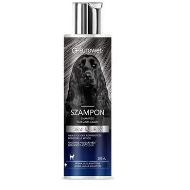 Eurowet, szampon do ciemnej sierści dla psa, 200 ml