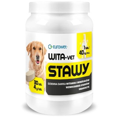 Eurowet, Wita-Vet Stawy, 4g, wsparcie stawów dla dużych psów, 30 szt.