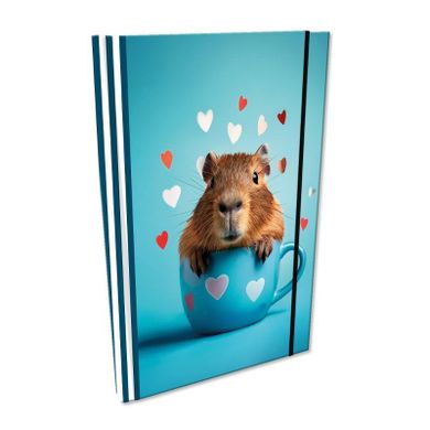 EV-Corp, Soft Touch, notes z gumką, A5, kratka, Capybara