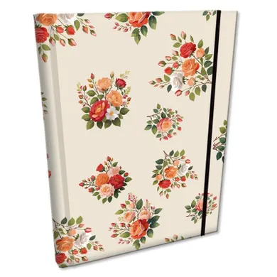 EV-Corp, Soft Touch, notes z gumką, B6, kratka, Róże W Beżu