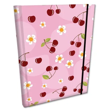 EV-Corp, Soft Touch, notes z gumką, B6, kratka, Wisienki w Różu