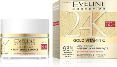 Eveline, 24k gold vitamin c, złoty krem do twarzy napinający 60+, 50 ml