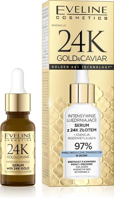 Eveline, 24k Gold&Caviar, serum ujędrniające, 18 ml