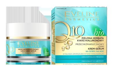 Eveline, Bio Q10, przeciwzmarszczkowy lekki krem-serum na dzień i noc, 50 ml