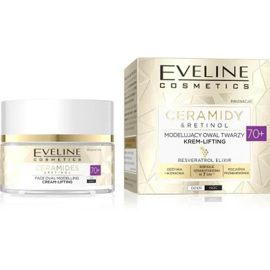 Eveline, ceramidy&retinol, krem liftingujący do twarzy 70+, 50 ml