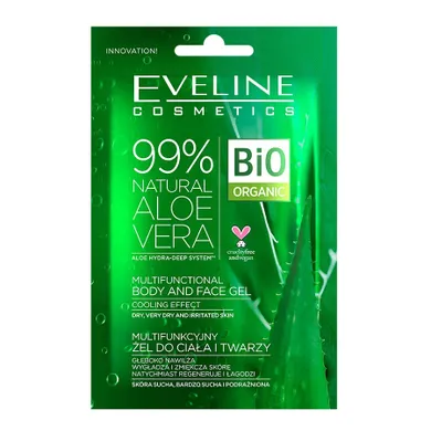 Eveline Cosmetics, 99% Natural Aloe Vera Gel, multifunkcyjny żel do ciała i twarzy, 20 ml