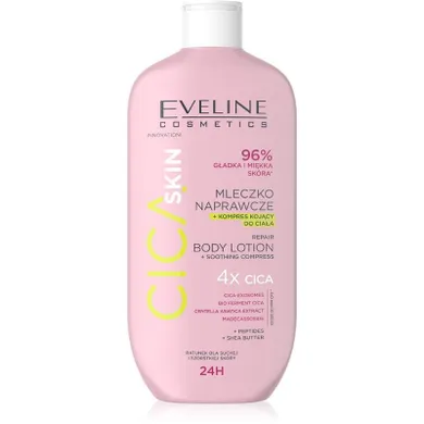 Eveline Cosmetics, Cica Skin, mleczko naprawcze + kojący kompres, 350 ml