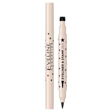 Eveline Cosmetics, Eyeliner & Stamp 2in1, eyeliner ze stemplem, 02 Gwiazda