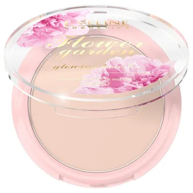 Eveline Cosmetics, Flower Garden, prasowany puder rozświetlający, 8g