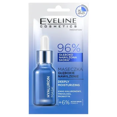 Eveline Cosmetics, Hyaluron Mask, maseczka głębokie nawilżenie, 8 ml