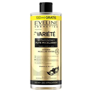 Eveline Cosmetics, Variete, witaminowy płyn micelarny, 500 ml