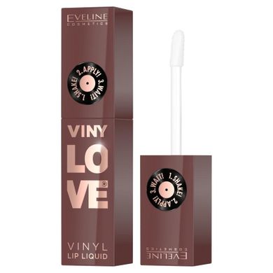 Eveline Cosmetics, VinyLove, długotrwała pomadka płynna z efektem winylowym, 07 Nudy, 4 ml