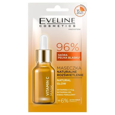 Eveline Cosmetics, Vitamin C Mask, maseczka naturalne rozświetlenie, 8 ml