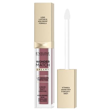 Eveline Cosmetics, Wonder Match, matowa pomadka w płynie, 02 Candy, 6,8 ml