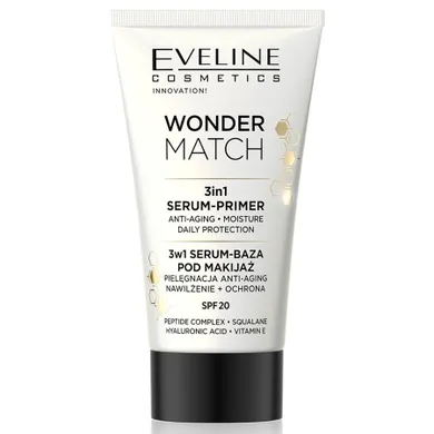 Eveline Cosmetics, Wonder Match, serum-baza pod makijaż 3w1, 30 ml