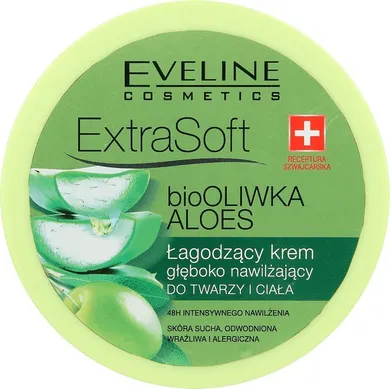 Eveline, Extra Soft, łagodzący krem głęboko nawilżający do twarzy i ciała, 175 ml