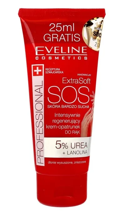 Eveline, Extra Soft SOS, intensywnie regenerujący krem - opatrunek do rąk, 100 ml