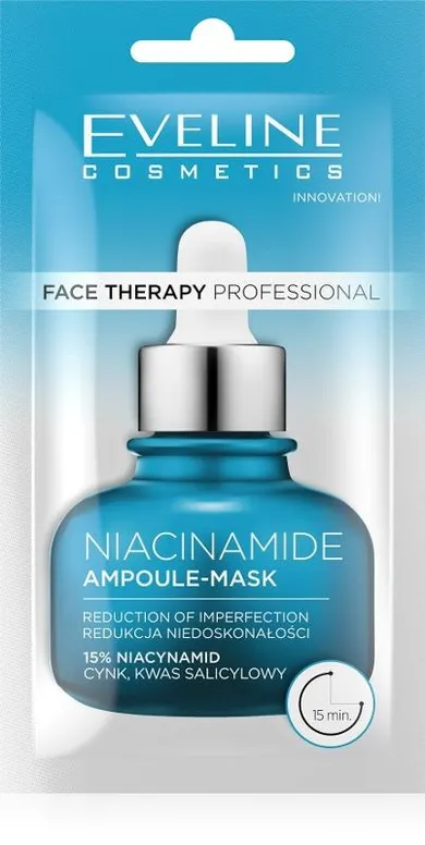 Eveline, Face Therapy Professional, maska-ampułka redukująca niedoskonałości z niacynamidem, 8 ml