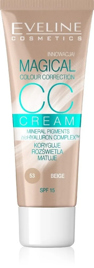 Eveline, Fluid Magical CC Cream, nr 53, beż, 30 ml