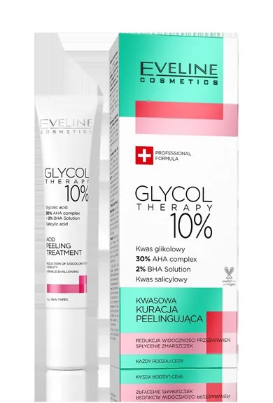 Eveline, Glycol Therapy 10%, kwasowa kuracja peelingująca, 20 ml