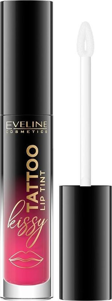 Eveline, Kissy Tattoo Lip Tint, długotrwała pomadka w płynie, nr 03 Dirty Berry, 4,5 ml