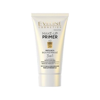 Eveline, Make Up Primer, matująca baza pod makijaż, 3w1, 30 ml