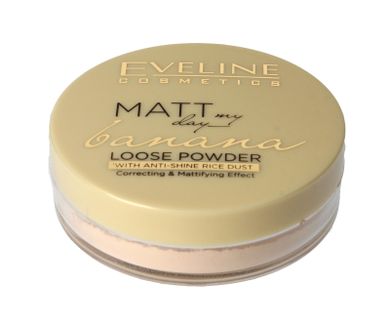 Eveline, Matt My Day, puder sypki korygująco-matujący, Banana, 6g