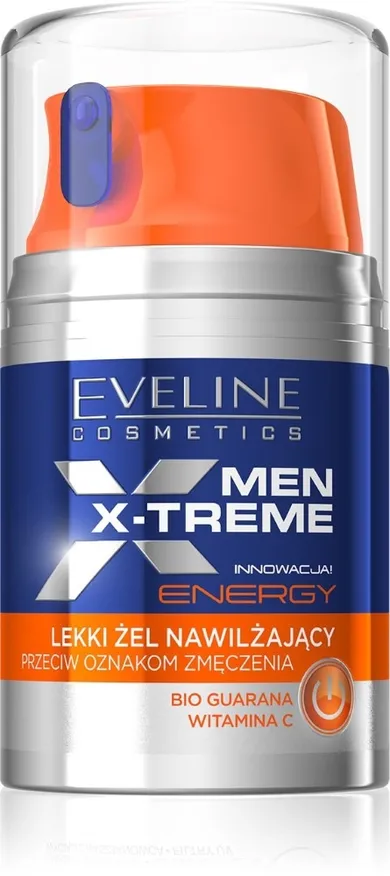 Eveline, Men X-Treme Energy, lekki żel nawilżający przeciw oznakom zmęczenia, 50 ml