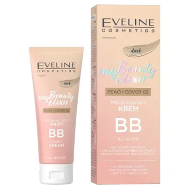 Eveline, My Beauty Elixir, pielęgnujący krem BB, peach cover, 02 dark, 30 ml