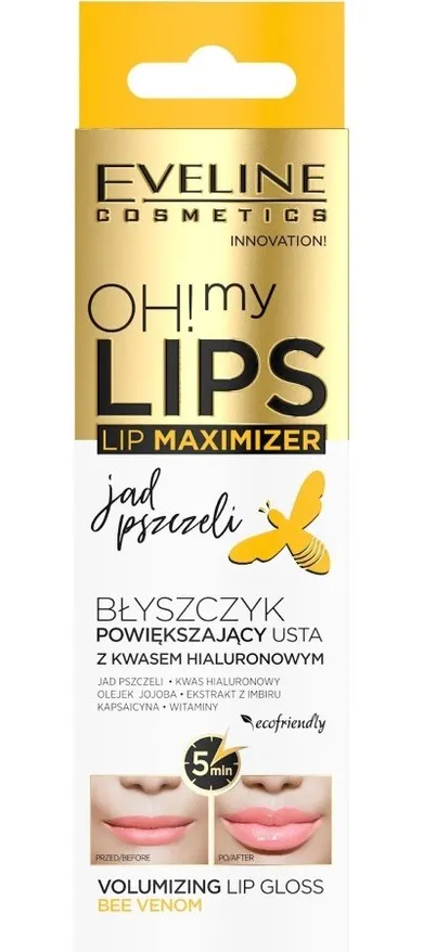 Eveline, Oh! My Lips Maximizer, balsam powiększający usta, Jad Pszczeli, 4.5 ml