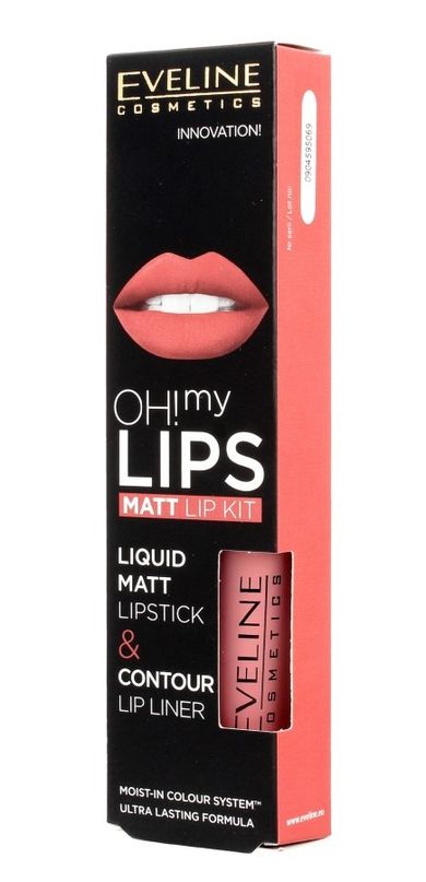 Eveline, OH! My Lips, zestaw do makijażu ust, nr 07 Baby Nude