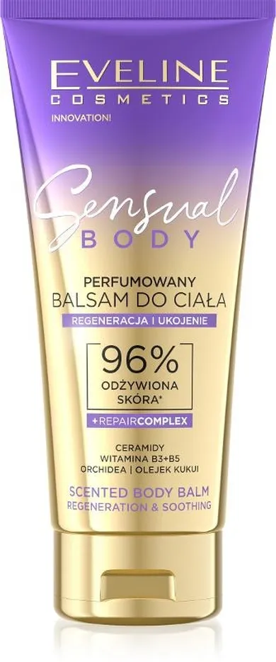 Eveline, sensual body, perfumowany balsam do ciała, regeneracja i ukojenie, 200 ml