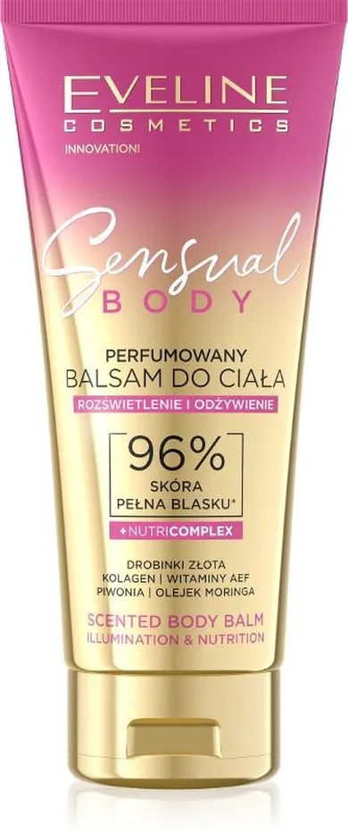 Eveline, Sensual Body, perfumowany balsam do ciała, rozświetlenie i odżywienie, 200 ml