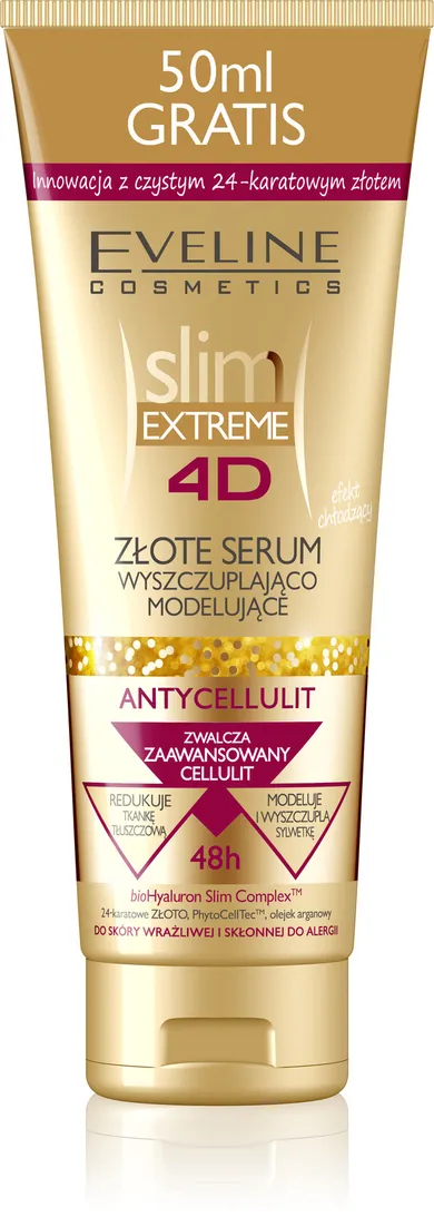 Eveline, Slim Extreme 4D, złote serum antycellulitowe, 250 ml