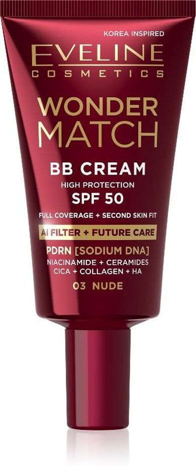 Eveline, Wonder Match, krem BB z SPF50, 03 Nude, 30 ml