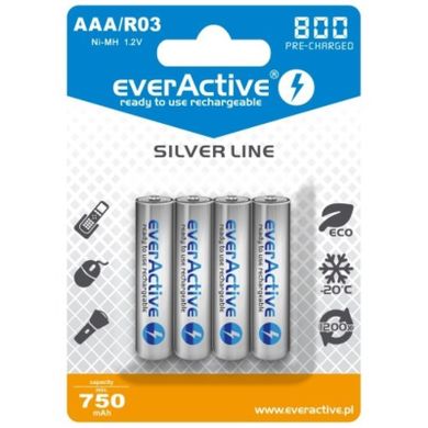 EverActive, akumulator, zestaw, EVHRL03-800, 800 mAh, Ni-MH LSD, 4 szt.