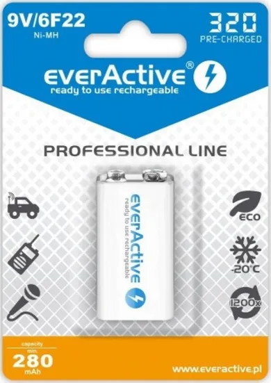 EverActive, akumulator, zestaw, EVHRL22-320, 320 mAh, Ni-MH