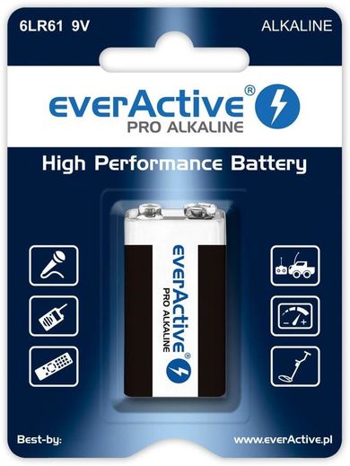 EverActive, bateria alkaliczna, 6LR61, 9v