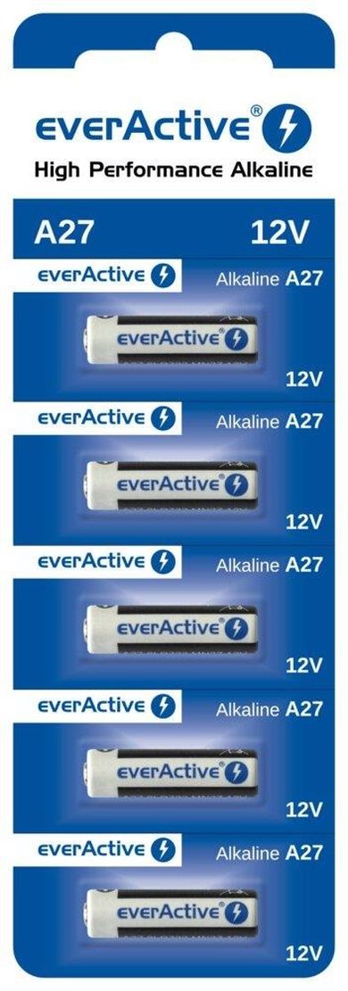 EverActive, baterie alkaliczne, 27A 12V, 27A5BL, 5 szt.