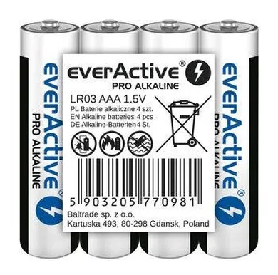 EverActive, Pro Alkaline, baterie alkaliczne, AA, LR6, SHRINK, 1250 mAh, LR6PRO4T, 4 szt.